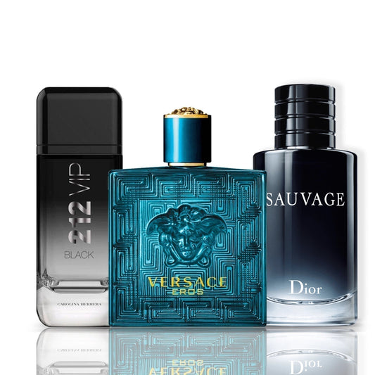 Sada 3 parfumov | 212 VIP Black + Versace Eros + Sauvage Dior 100 ml